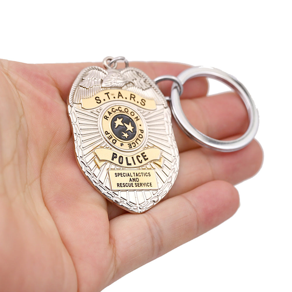 Keychain Stars Raccoon Police Gadget | RESIDENT EVIL
