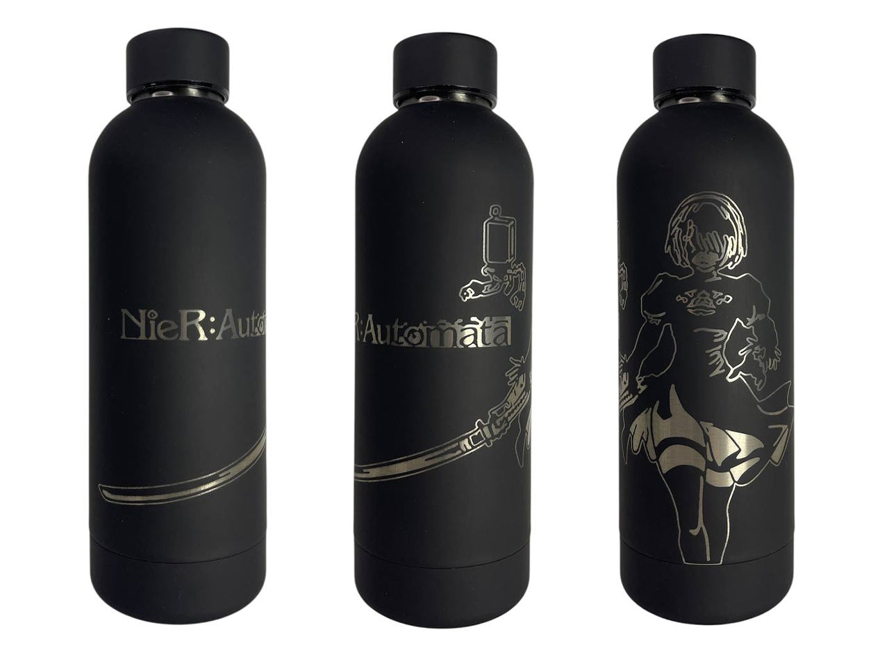 500ml Nier Automata 2B stainless steel thermal water bottle Strike3D 500ml Nier Automata 2B stainless steel thermal water bottle Strike3D