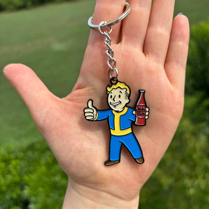 Vault Boy Nuka Cola Keychain - FALLOUT