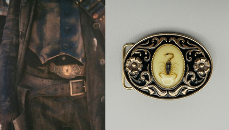 The Ghoul Leather Belt with Scorpion Buckle | Fallout Prop
