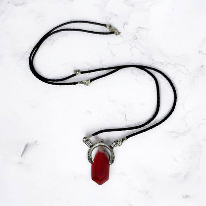 Devil May Cry Dante and Vergil red and blue crystal amulet necklace prop replica