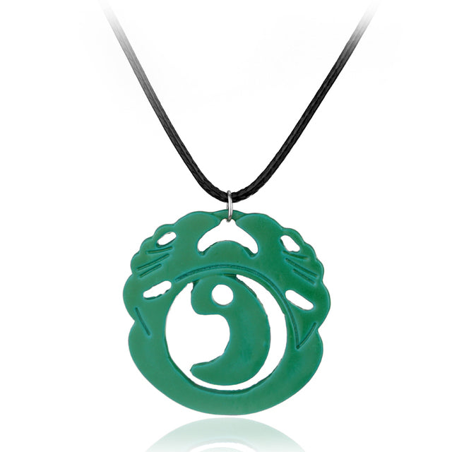 Jade Tomb Raider pendant necklace with Lara Croft cosplay charm