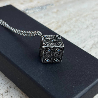 Jujutsu Kaisen Prison Realm Cube Pendant Necklace with Gift Box