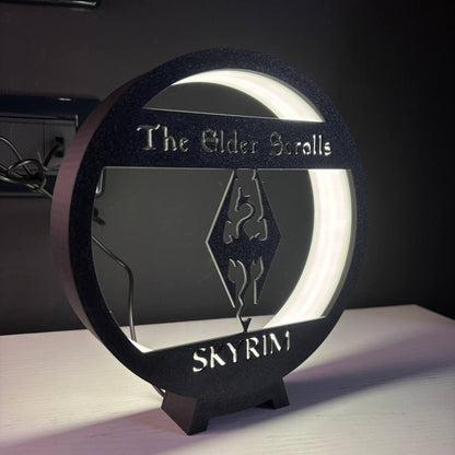Ring LED Lamp USB Night Light - Shadow Box Silhouette | The Elder Scrolls - SKYRIM