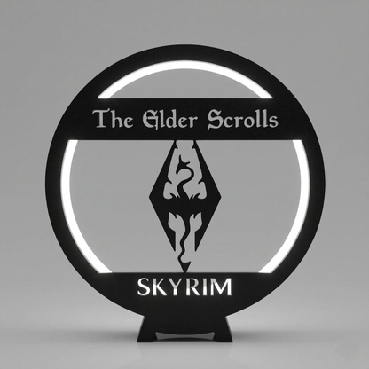Ring LED Lamp USB Night Light - Shadow Box Silhouette | The Elder Scrolls - SKYRIM
