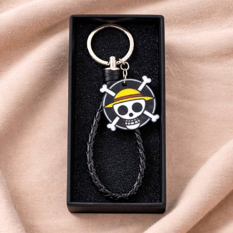 One Piece Luffy and Zoro Keychain Set with Gift Box