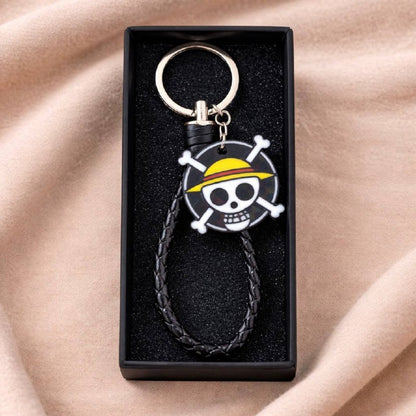 One Piece Luffy and Zoro Keychain Set with Gift Box