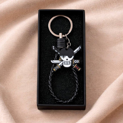 One Piece Luffy and Zoro Keychain Set with Gift Box