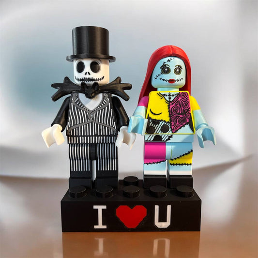 Jack Skellington e Sally giganti 17cm Lego - NIGHTMARE BEFORE CHRISTMAS