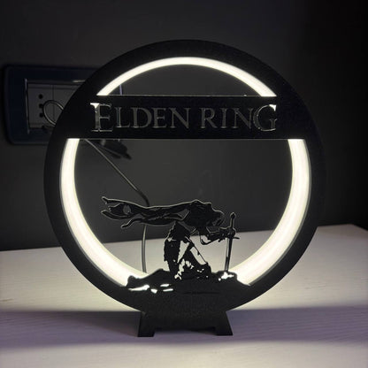 Ring LED Lamp USB Night Light - Shadow Box Silhouette | Elden Ring